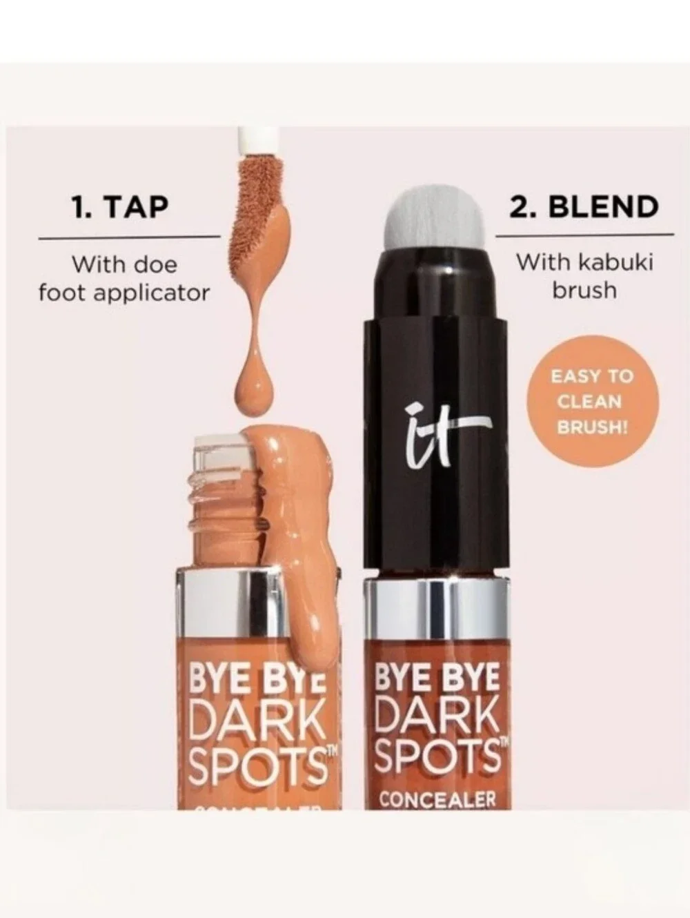 IT Cosmetics Bye Bye Dark Spots Concealer + Serum Cool 40 Tan Full Size New